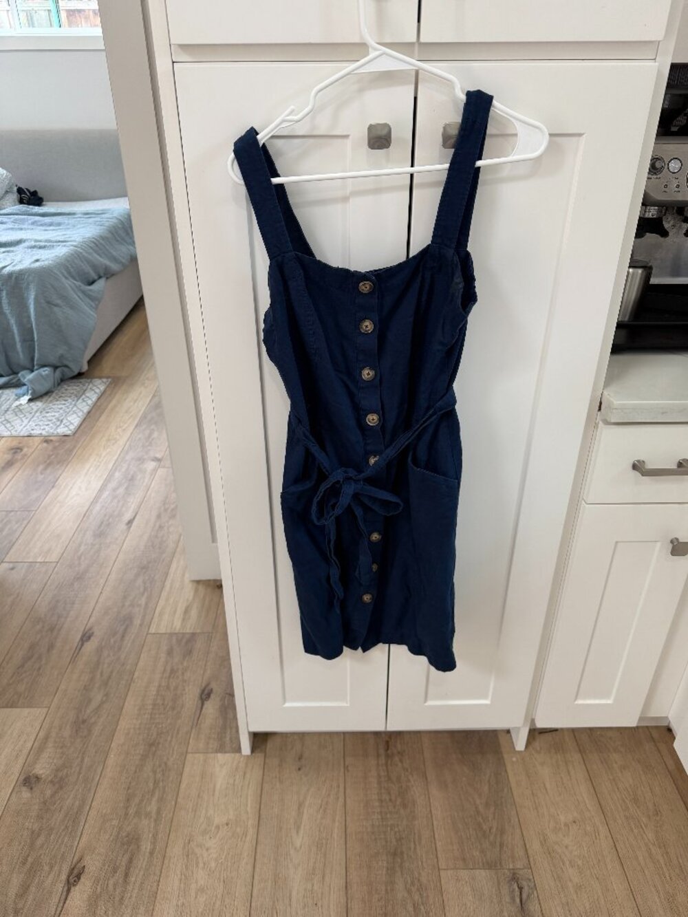 LOFT  Blue Dress with buttons and pockets!